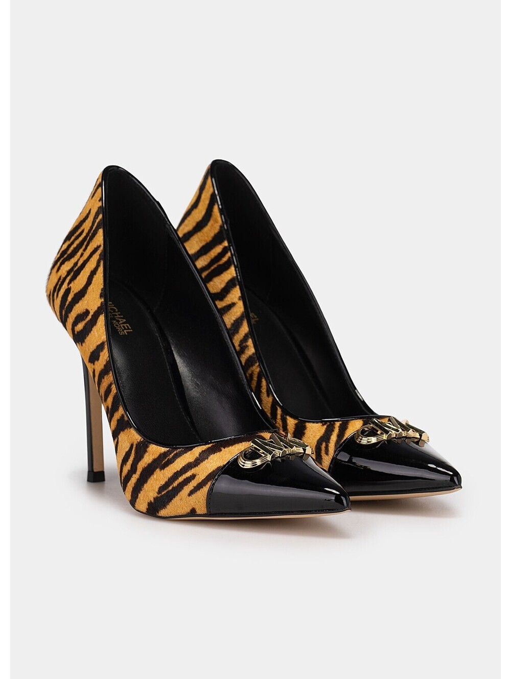 Michael Kors Parker Tiger-Print Calf Hair Shoes Heels Leather Pump 7